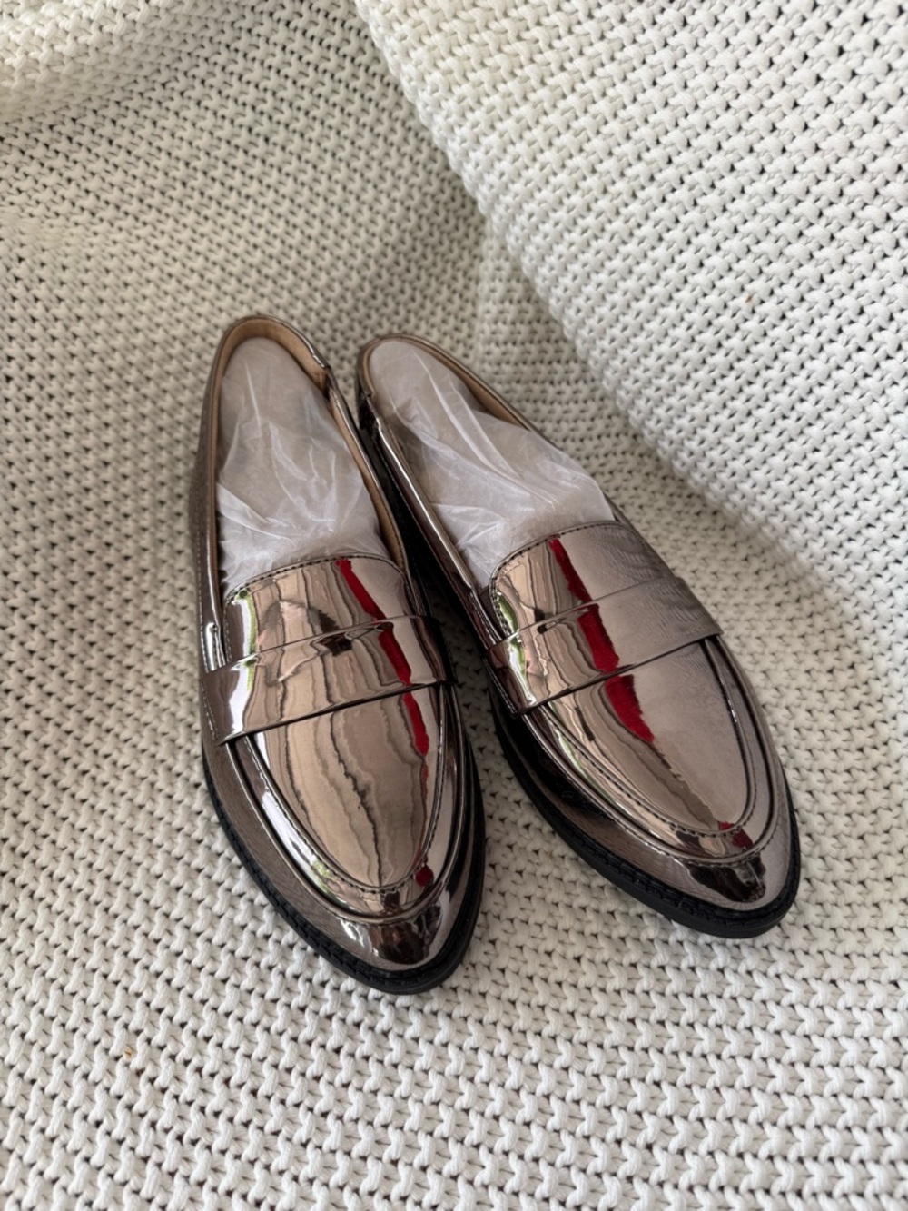 SOUL Naturalizer Metallic Bronze Slip-On Penny Loafers